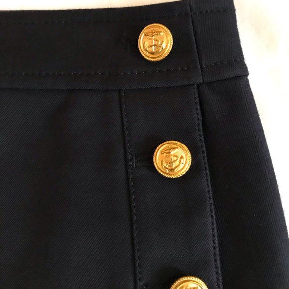 J. Crew Navy Skirt with Gold Buttons - Picture 3 of 8